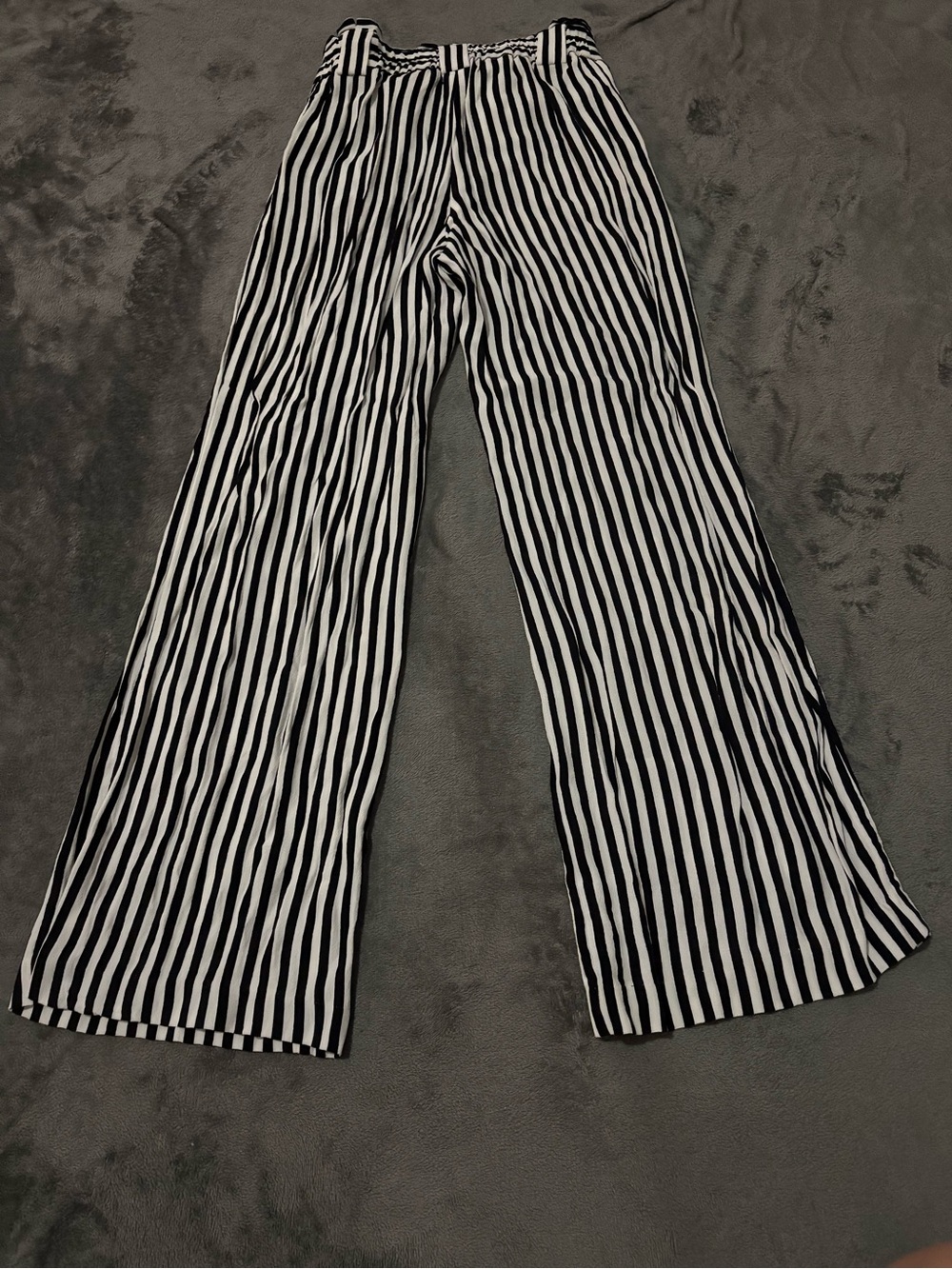 Express Black and White Striped Trousers - Picture 5 of 7